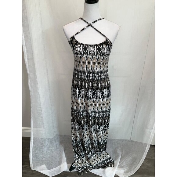 Lascana Venus Womens Aztec Pattern Maxi Dress With Crisscross Straps size 6 - Picture 1 of 6